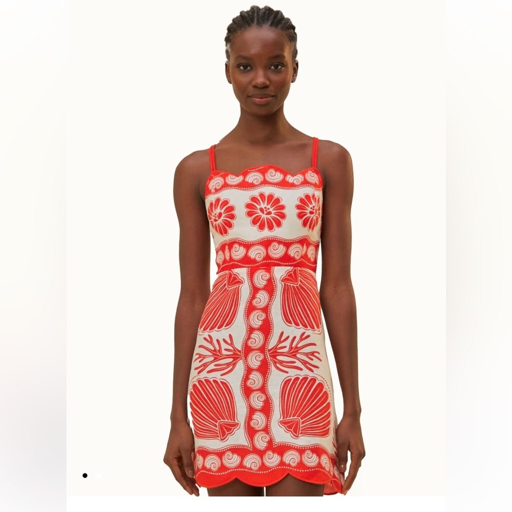 Farm Rio Red and White Mini Dress